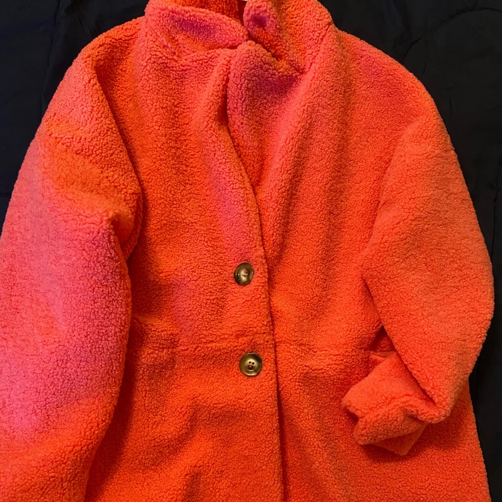 Pink fur Trenchcoat